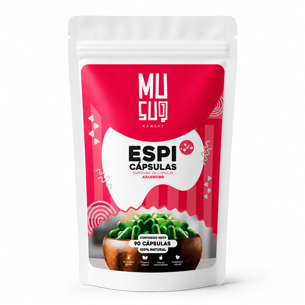 Espirulina premium en capsulas